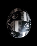 Black and White Spiral Fan Pinwheel (Side) 0901813